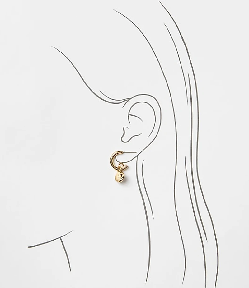 Pearlized Seashell Earring Set