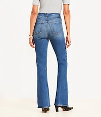 Petite High Rise Slim Flare Jeans Vintage Dark Indigo Wash