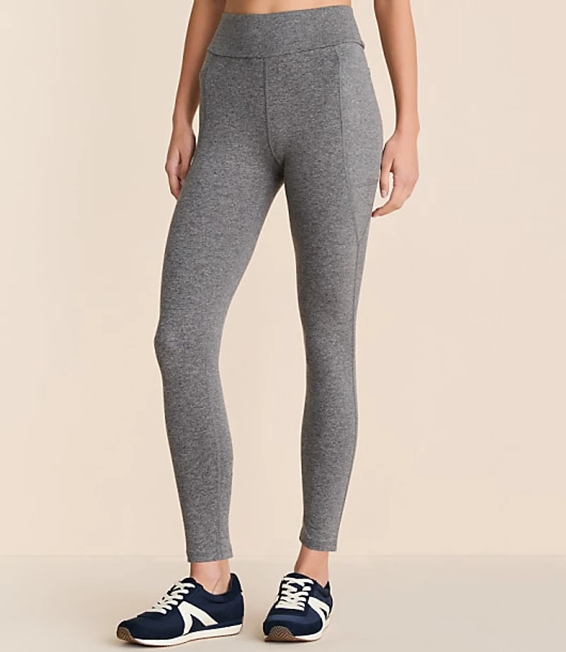 Lou & Grey Heathered Brushedsoft Side Pocket 7/8 Leggings