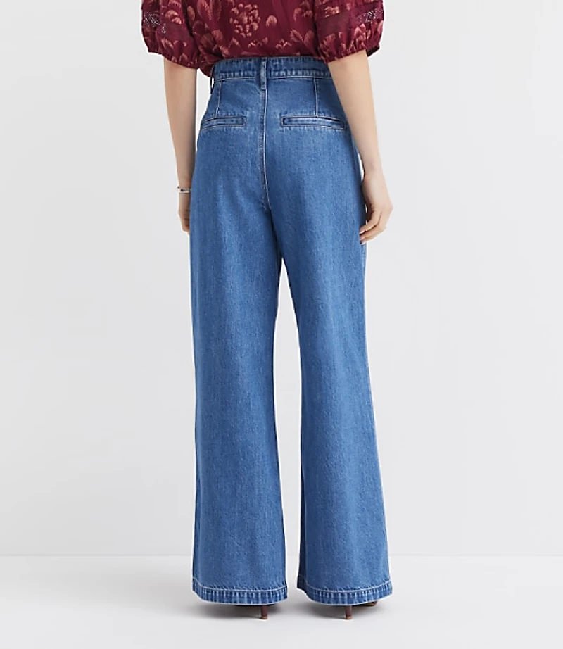 High Rise Trouser Jeans Bright Mid Indigo Wash