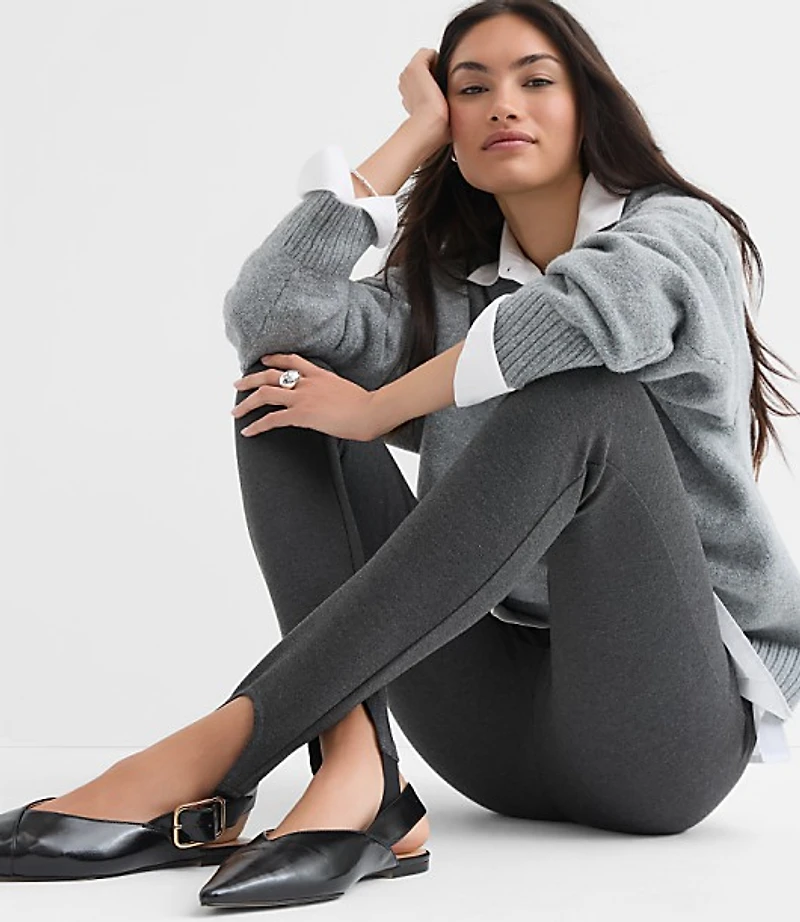 Stirrup Leggings Heathered Ponte