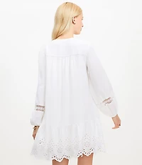 Eyelet Flounce Mini Dress