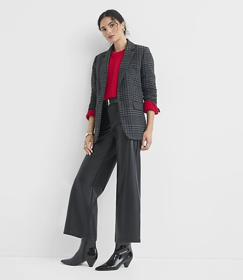Houndstooth Oversized Blazer