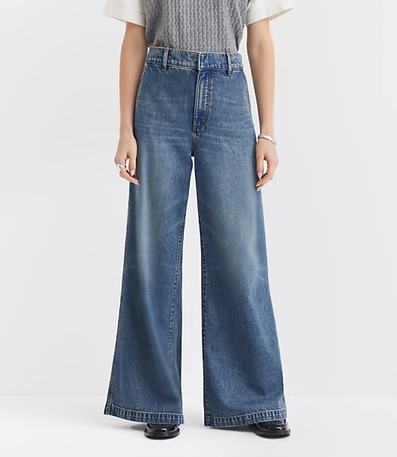 High Rise Trouser Jeans Authentic Vintage Mid Wash