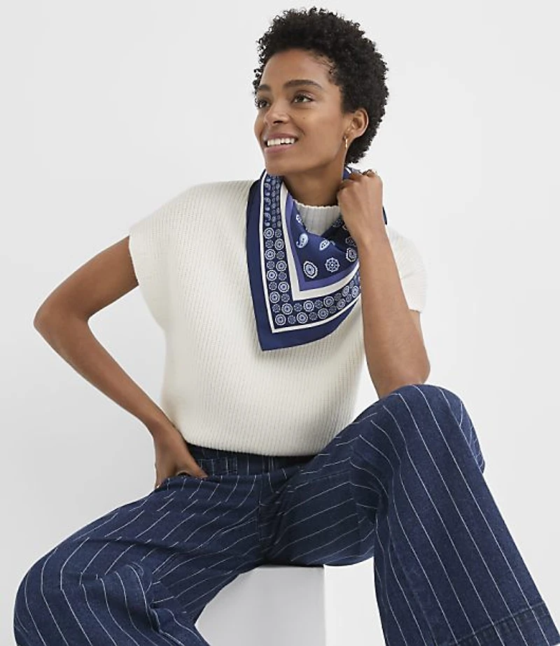 Petite Angled Ribbed Wedge Sweater