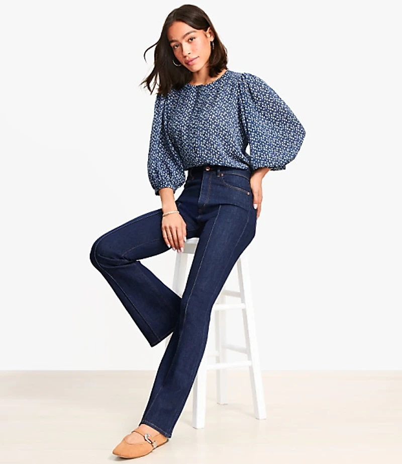 Garden Balloon Sleeve Blouse