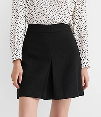 Front Pleated Mini Skirt