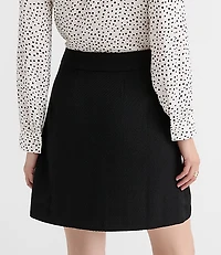 Front Pleated Mini Skirt