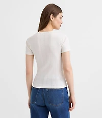 Pointelle Baby Tee