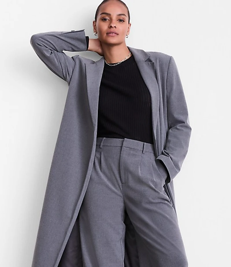 LOFT Versa Seasonless Stretch Belted Coat Heather