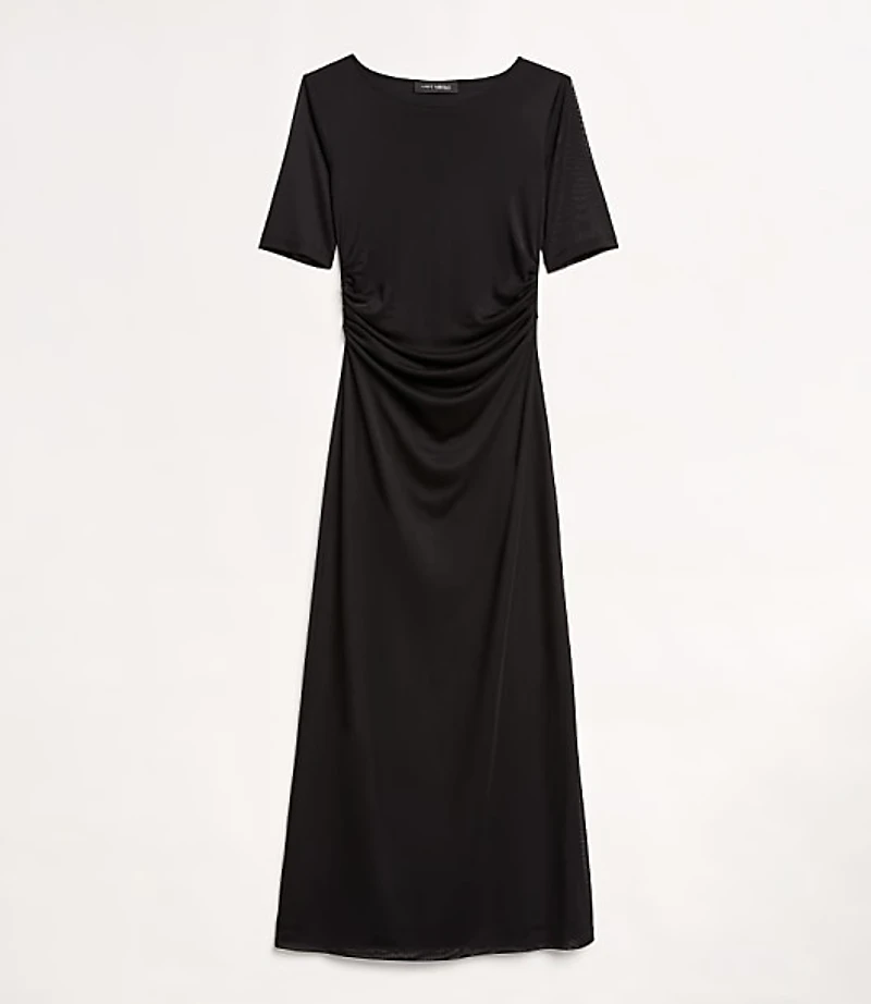 Petite LOFT Versa Stretch Mesh Midi Dress