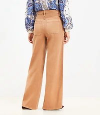 Petite Wide Leg Carpenter Pants in Twill