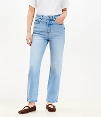 Petite High Rise Straight Jeans Bright Vintage Wash