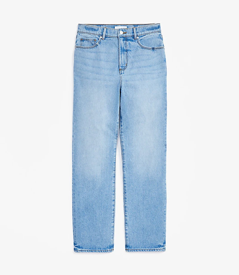 Petite High Rise Straight Jeans Bright Vintage Wash