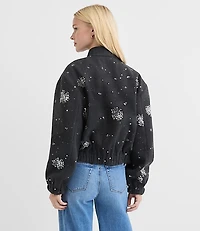 Sequin Embellished Bomber Jacket