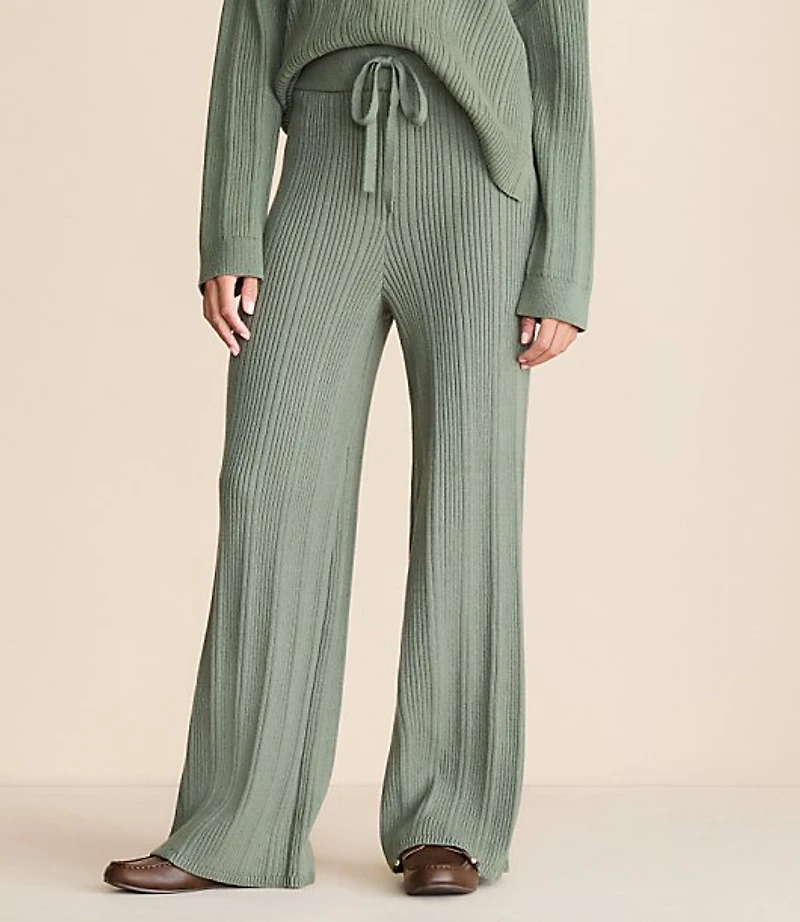 Lou & Grey Ribbed Wide Leg Sweater Pants