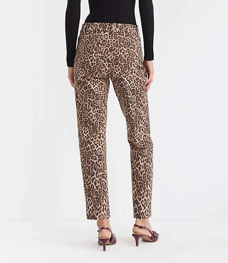 Petite Riviera Slim Pants in Leopard Print Bi-Stretch