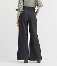 High Rise Trouser Jeans Washed Black Wash
