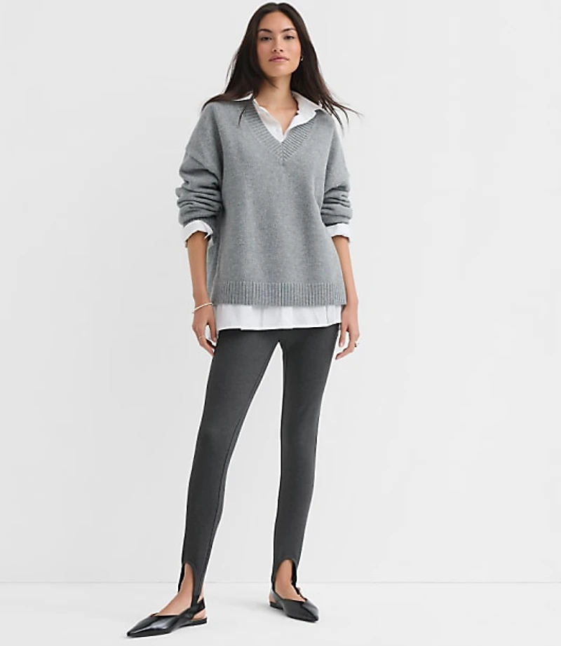 Petite Stirrup Leggings Heathered Ponte