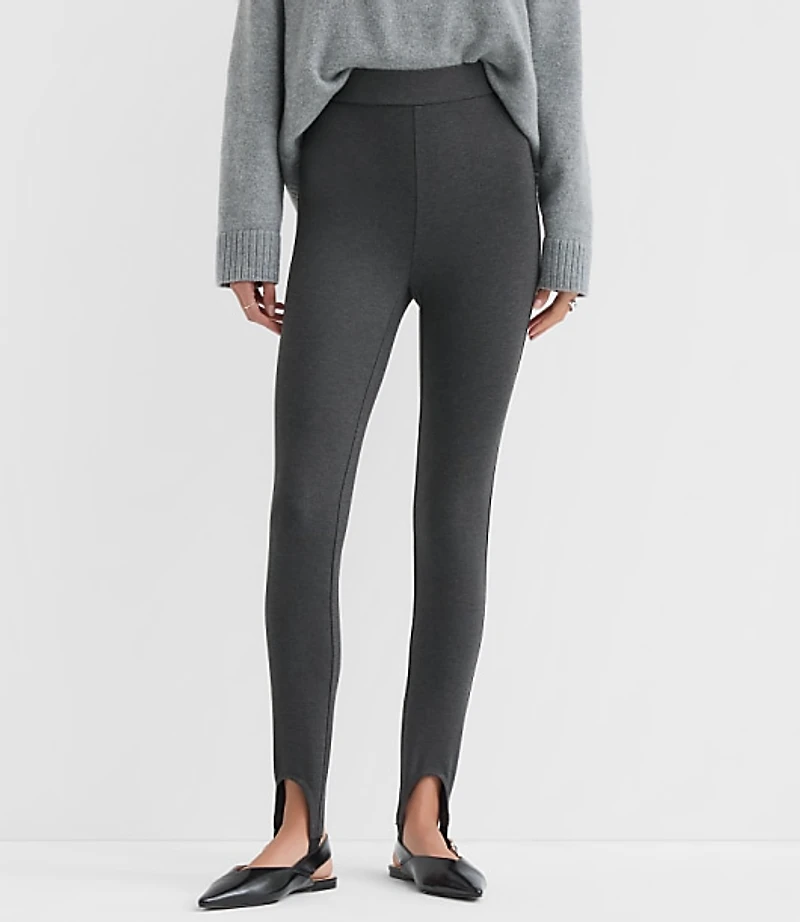 Petite Stirrup Leggings Heathered Ponte