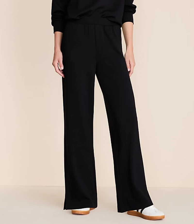 Lou & Grey Scubasoft Side Slit Straight Leg Pants