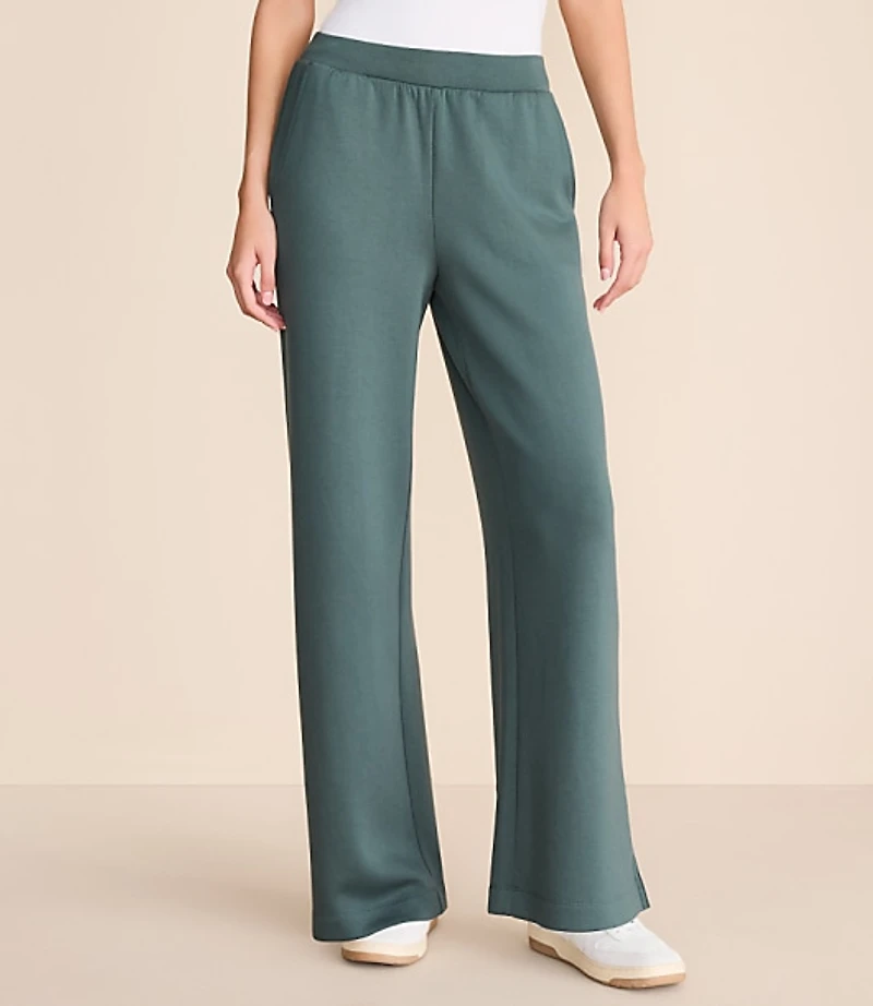 Lou & Grey Scubasoft Side Slit Straight Leg Pants