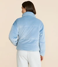 Lou & Grey Ribbed Velour Puffer Jacket
