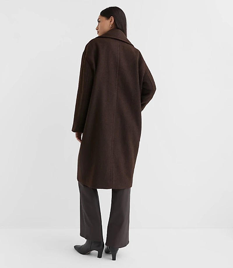 Boucle Twill Cocoon Coat
