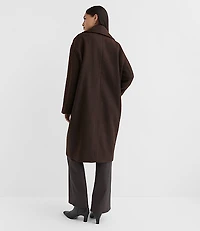 Boucle Twill Cocoon Coat