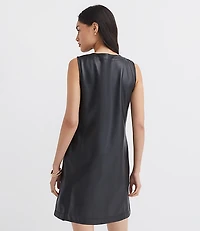 Faux Leather Mini Pocket Dress