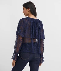 Floral Lace Cape Top