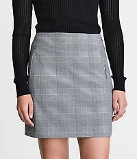 Petite LOFT Versa Seasonless Stretch Pocket Mini Skirt Plaid