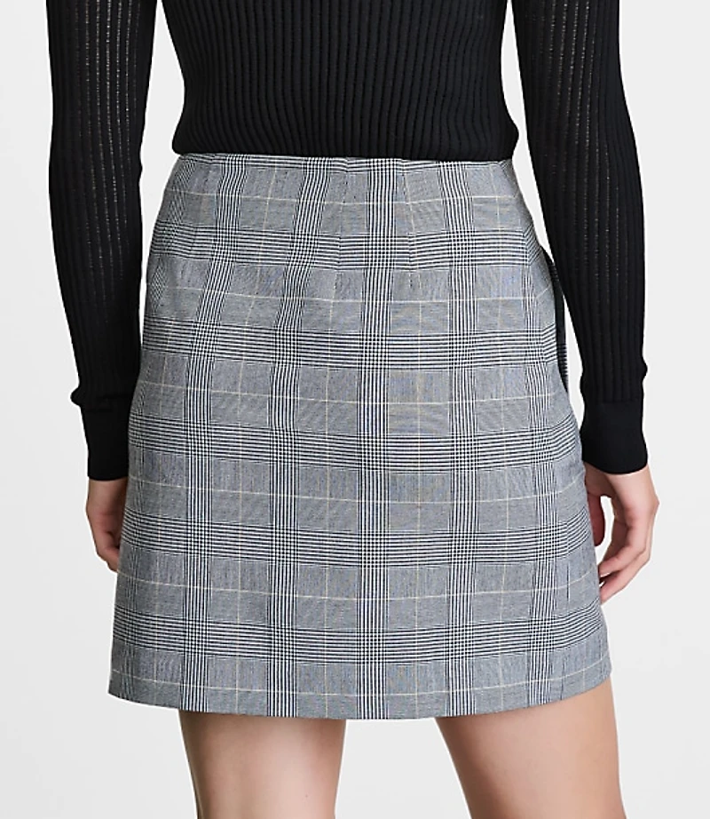 Petite LOFT Versa Seasonless Stretch Pocket Mini Skirt Plaid