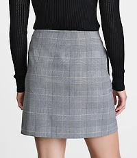 Petite LOFT Versa Seasonless Stretch Pocket Mini Skirt Plaid