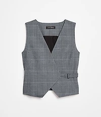 Petite LOFT Versa Plaid Seasonless Stretch Wrap Vest