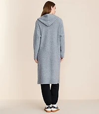 Lou & Grey Boucle Hooded Maxi Cardigan