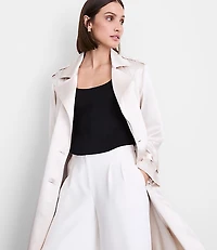 LOFT Versa Satin Trench Coat