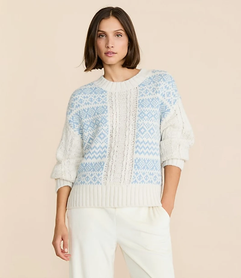 Lou & Grey Fair Isle Cable Sweater