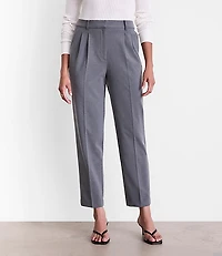 LOFT Versa Seasonless Stretch Double Pleat Taper Pants in Heather