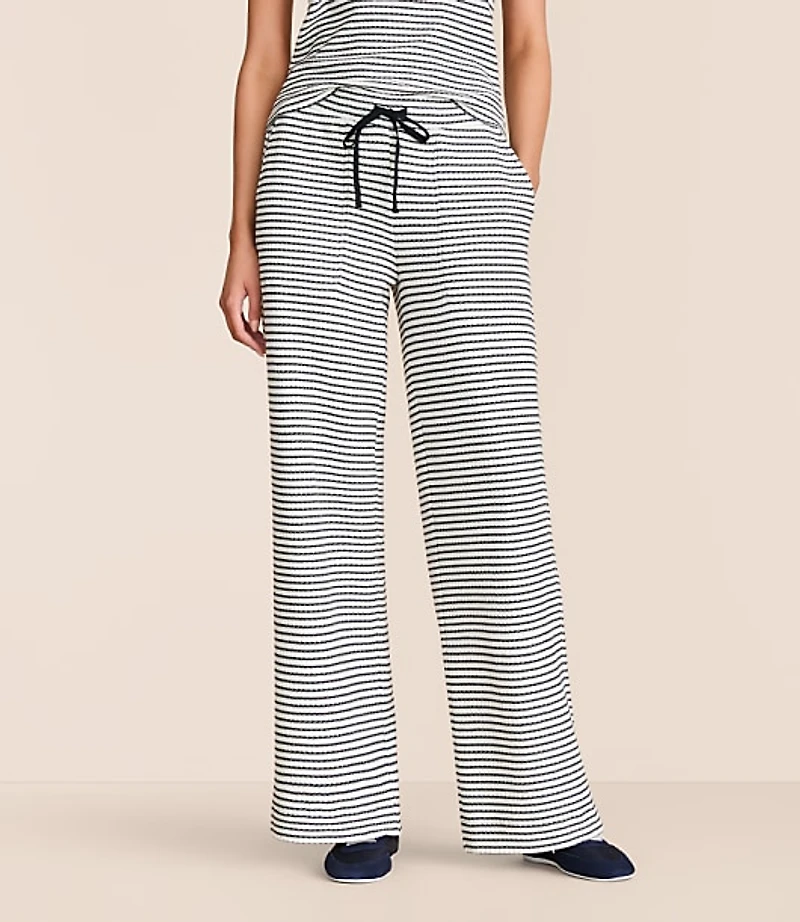 Lou & Grey Stripe Textured Wide Leg Pants