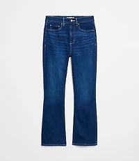 Petite High Rise Kick Crop Jeans Bright Indigo Wash