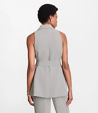 LOFT Versa Crepe Drape Double Breasted Pocket Vest