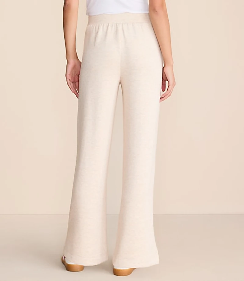 Petite Lou & Grey Heathered Scubasoft Side Slit Straight Leg Pants