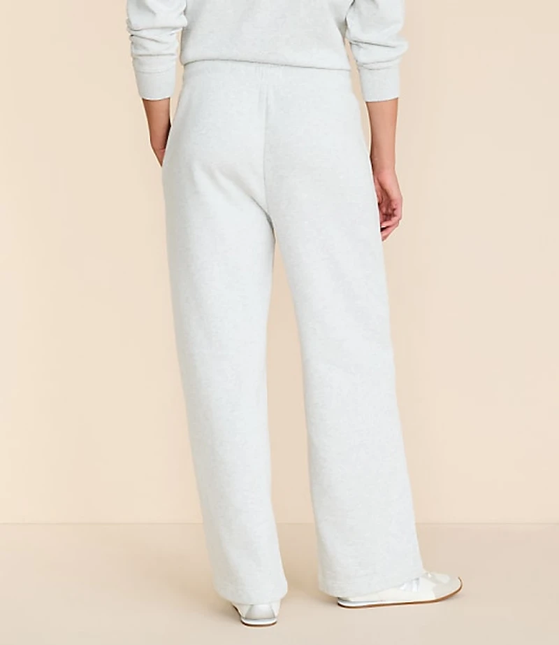 Petite Lou & Grey Heathered Elite Fleece Pintucked Straight Leg Pants