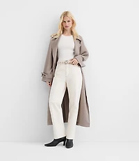 Rivete High Rise Straight Jeans Ivory