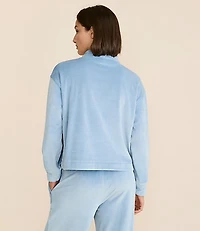 Petite Lou & Grey Ribbed Velour Side Slit Wide Leg Pants