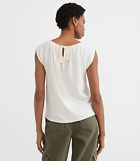 Lace Trim Square Neck Top