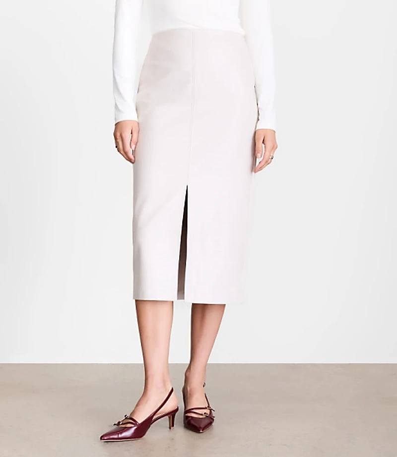 Petite LOFT Versa Embossed Faux Leather Long Skirt