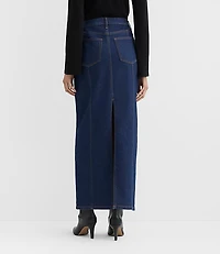 Rivete Seamed Denim Maxi Skirt Nova Wash