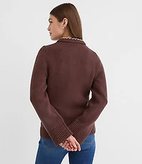 Petite Tipped Waisted Patch Pocket Cardigan
